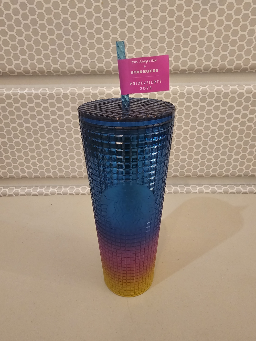 Starbucks Pride 2023 Ombre Studded Tumbler - Blue/Pink/Yellow